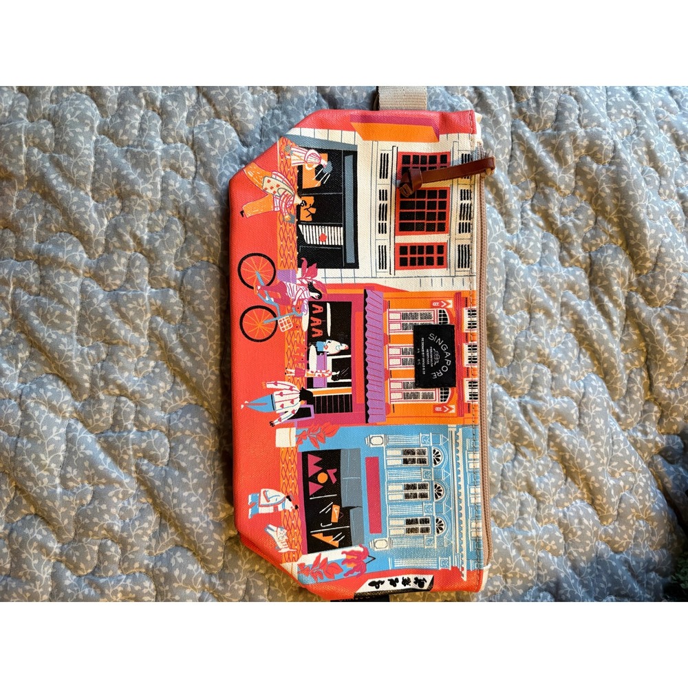 Chalo & Co Singapore Peranakan Heritage Zipper Pouch Travel Makeup Bag Multi - Picture 2 of 8